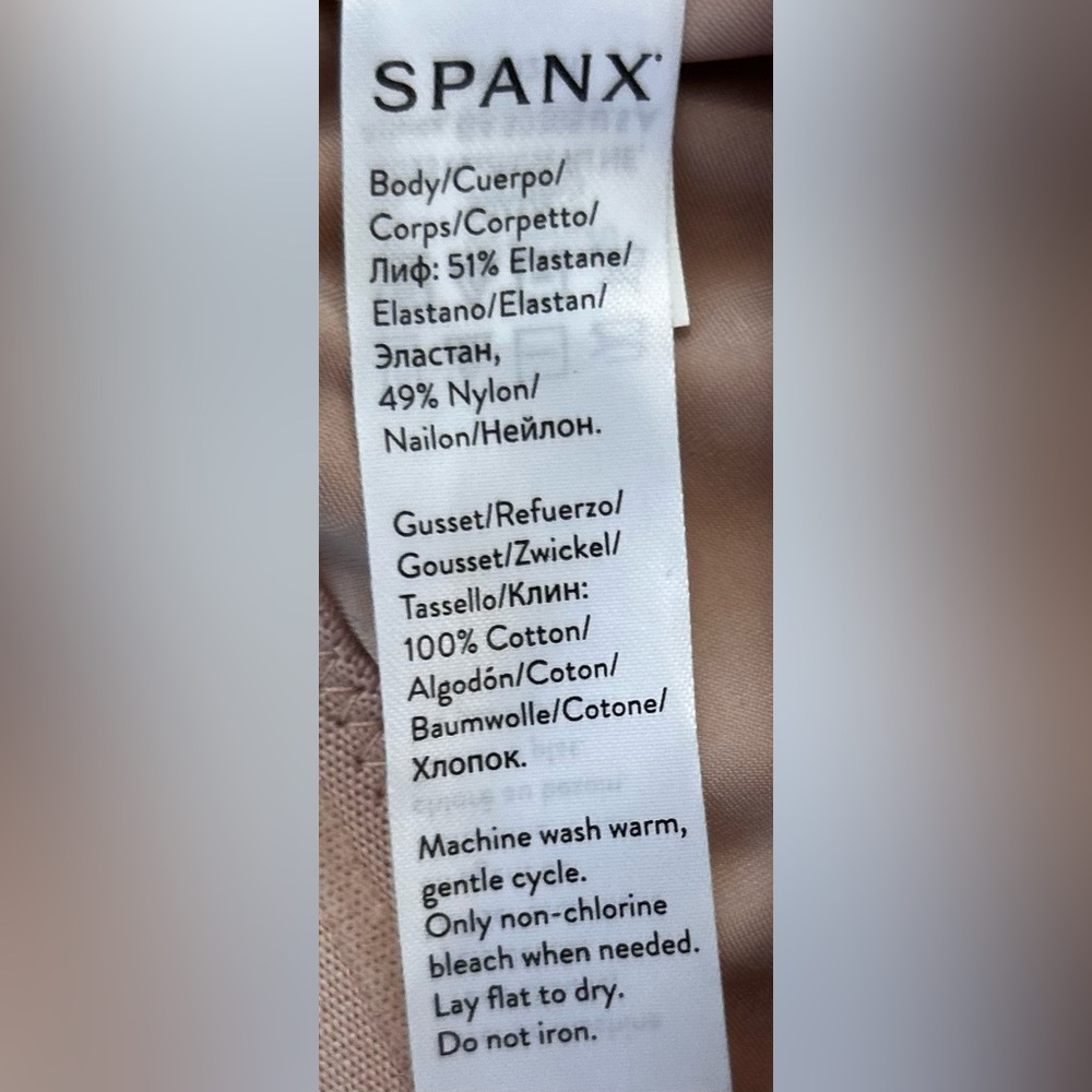 Spanx NEW Suit Your Fancy Shape High-Waist Thong Size Medium Champagne Beige - Picture 11 of 12